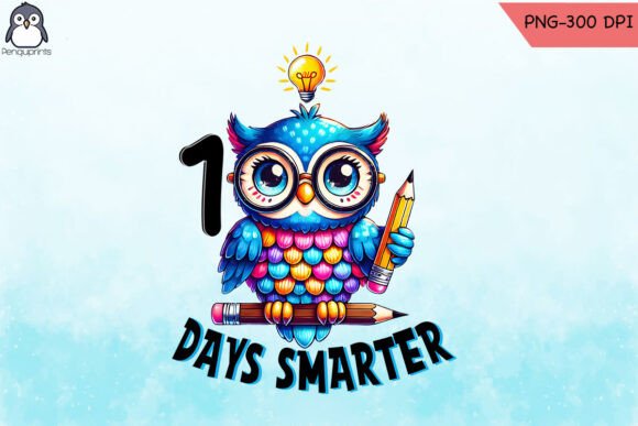 100 Days School Smarter PNG for Crafts & Graphics