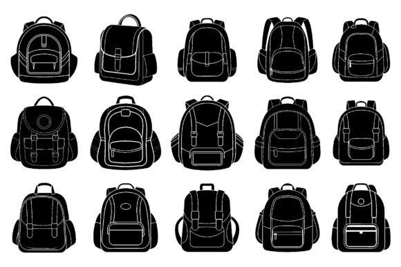Backpack Silhouette SVG for Graphics & Crafts