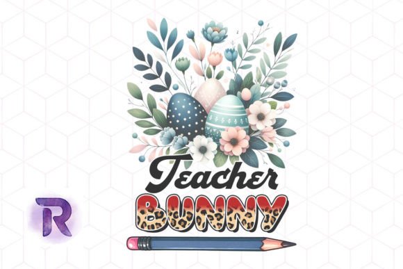 Bunny Teacher Graphics for Crafts & Branding