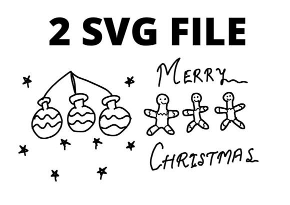Christmas Cookies Bells Black Svg Craft Graphics