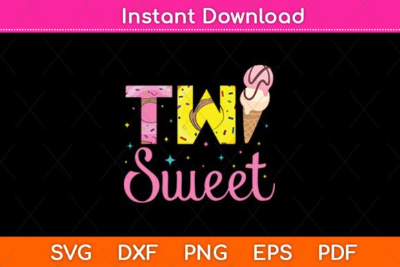 Funny Kids Two Sweet Ice Cream Graphics & Crafts