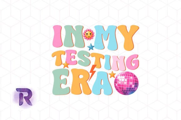 Groovy Testing Era Teacher PNG for Crafts & Graphics