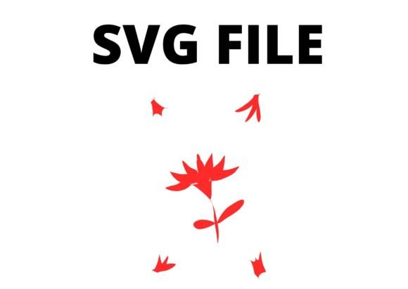 Red Abstract Line Geometric Craft Svg for Graphics
