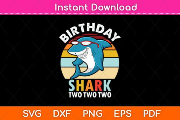 Review: Birthday Shark Two Vintage Retro Svg for Embroidery