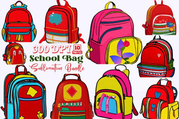 School Bag Clipart for Crafts & Graphics