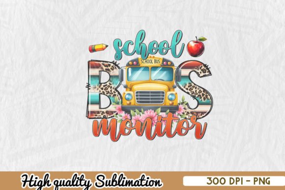 School Bus Monitor PNG: Graphics for Crafts