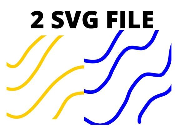Yellow Blue Lines SVG: Graphics for Crafts